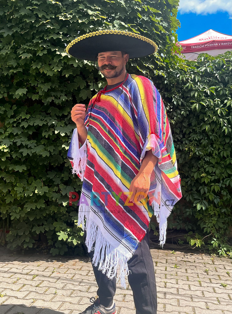 mexicke ponco pruhovane